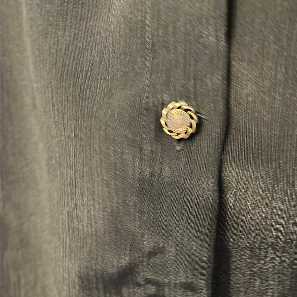 Classic Black Button Down Blouse - Picture 3 of 4
